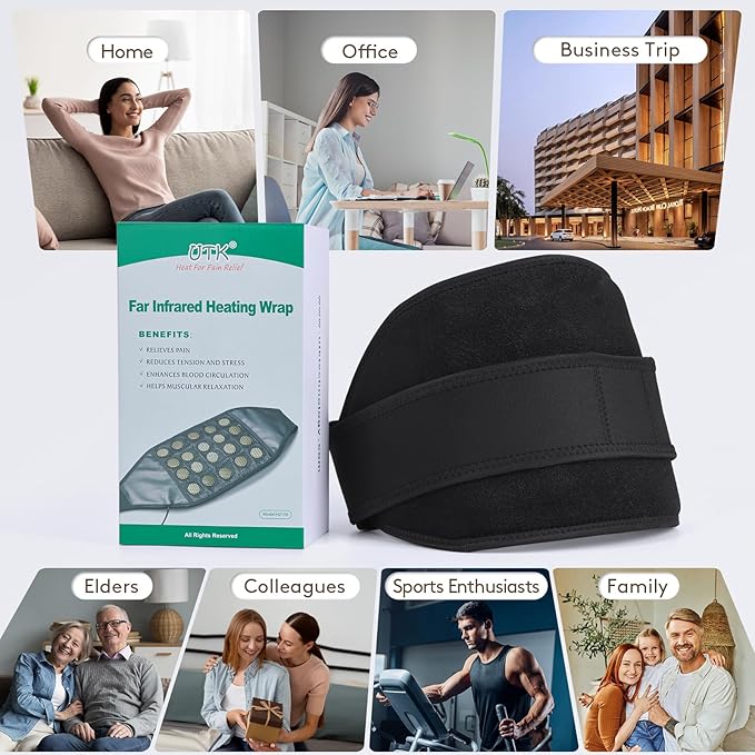 UTK Far Infrared Heating Pad for Back Pain Relief, Hot Enough, Gift for Women - Image 7