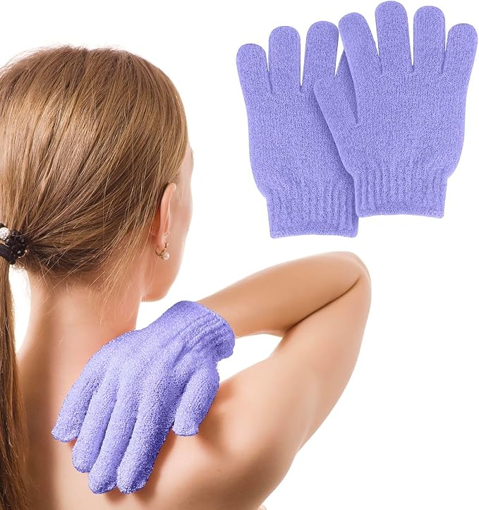 MOLOPPO 2 PCS Exfoliating Glove, Scrub Gloves Exfoliating, Body Exfoliator by MOLOPPOCase
