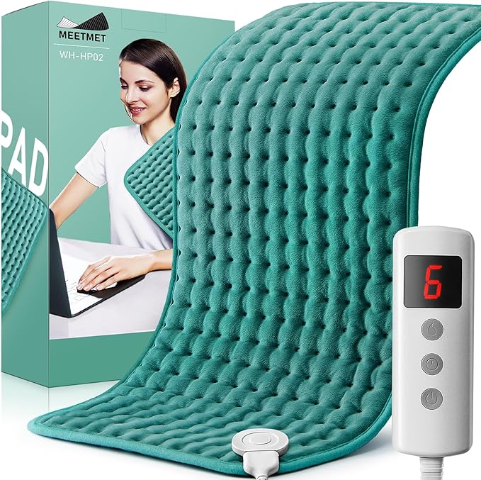 Electric Heating Pads for Back Neck Shoulder Pain Relief, Gifts for Women by MEETMET
