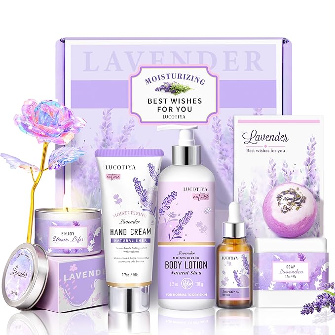 Lavender Spa Bath and Body Gift Set by LUCOTIYA