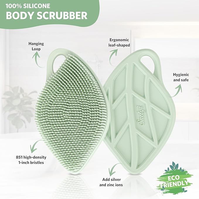 Sndyi Silicone Body Scrubber, Gentle Exfoliating Body Scrubber - Image 2