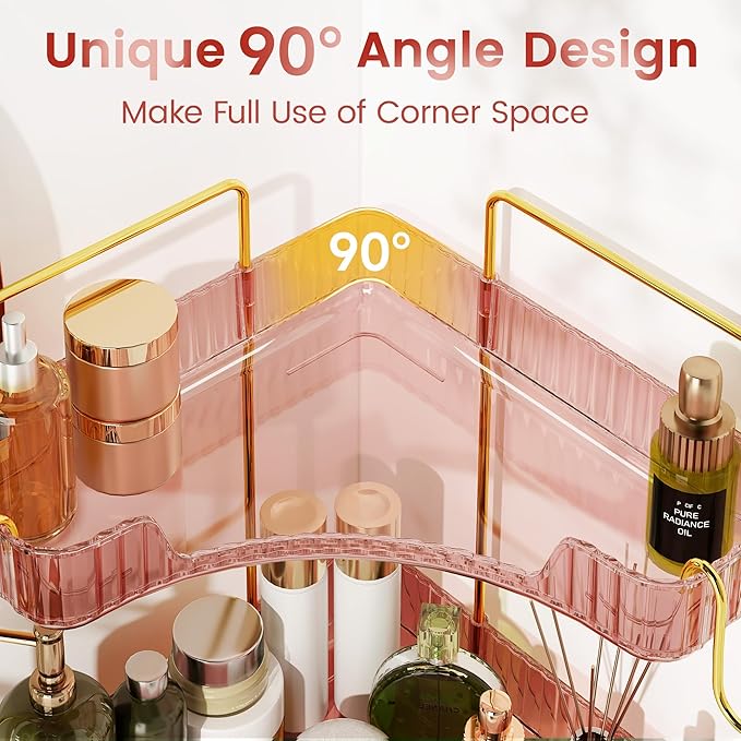 Corner Bathroom Counter Organizer 3-Tier Bathroom Organizer Countertop - Image 3