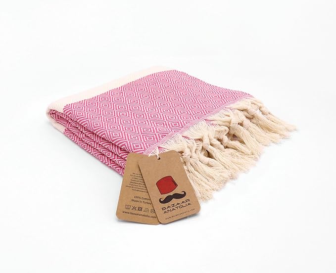 Bazaar Anatolia Turkish Beach Towel – 100% Cotton, Quick Dry, Sand Free Towel - Image 9
