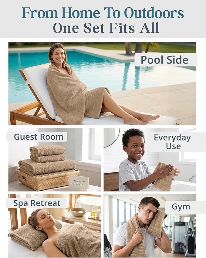Casa Platino 12 Pcs Premium Cotton Towel Set - Image 6