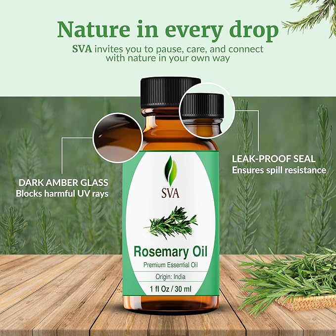 SVA Rosemary Essential Oil – 1 Fl Oz – 100% Natural Rosemary Oil - Image 7