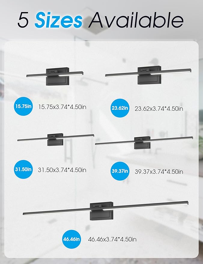 VOLISUN Bathroom Vanity Light 48 inch, 5CCT Dimmable, 40W LED Bathroom Light - Image 8