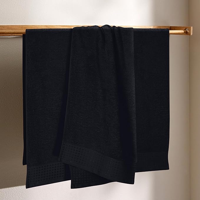 GLAMBURG Ultra Soft 4 Pack Oversized Bath Towel Set 27x54 inches, 100% Cotton - Image 3