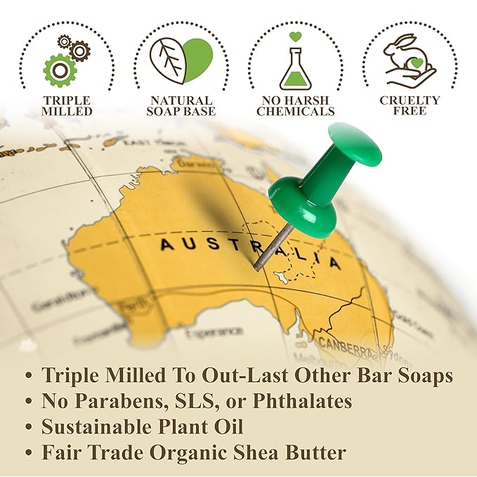 BELA Lavender Soap Bars 3.3 OZ Pack of 6, French Triple Milled Bar Soap - Image 3