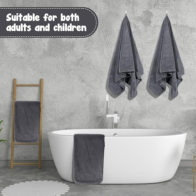 SmoothNovelty 16 Pack Microfiber Bath Towels Bulk 27'' x 60'' Oversized Size - Image 5
