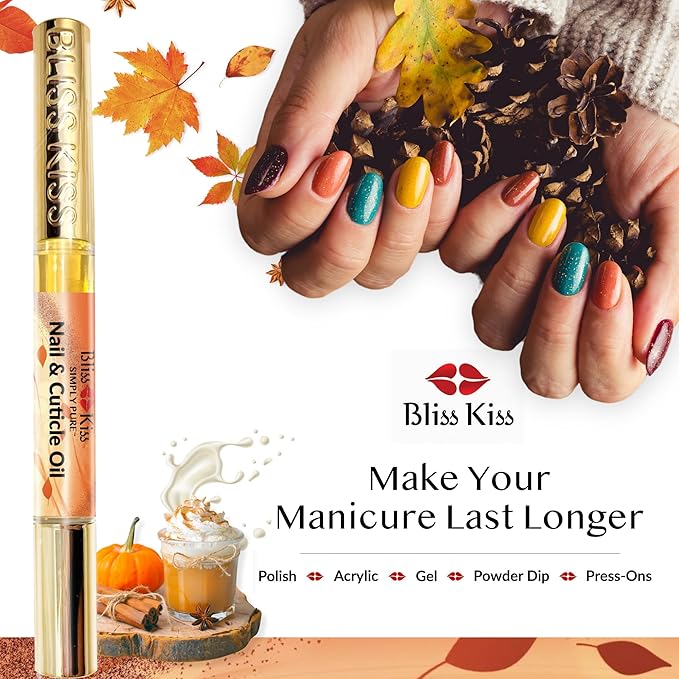 Bliss Kiss | 1 Pumpkin Spice Latte Fragrance | Nail Oil Cuticle Pen w/Vitamin E - Image 4