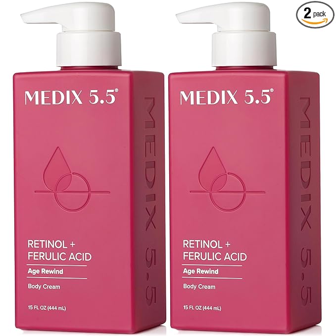 Medix 5.5 Retinol Body Lotion Firming Moisturizer | Crepey Skincare Treatment | by Medix55