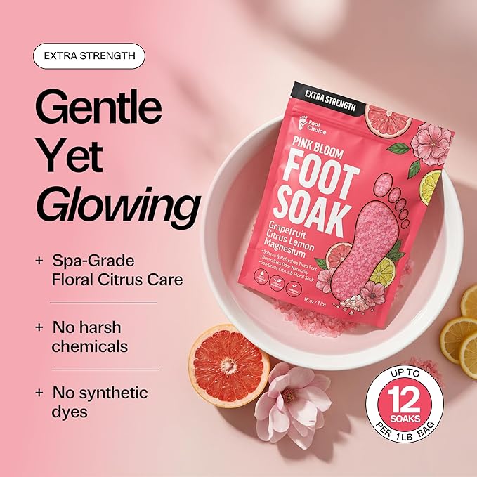 Pink Bloom Foot Soak with Pink Himalayan Salt & Grapefruit - Image 5