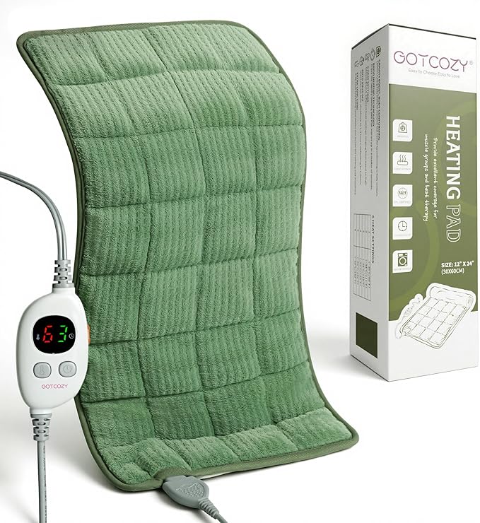 GOTCOZY Weighted Heating Pad 12"X24" by EASYTOCHOOSEEASYTOLOVE