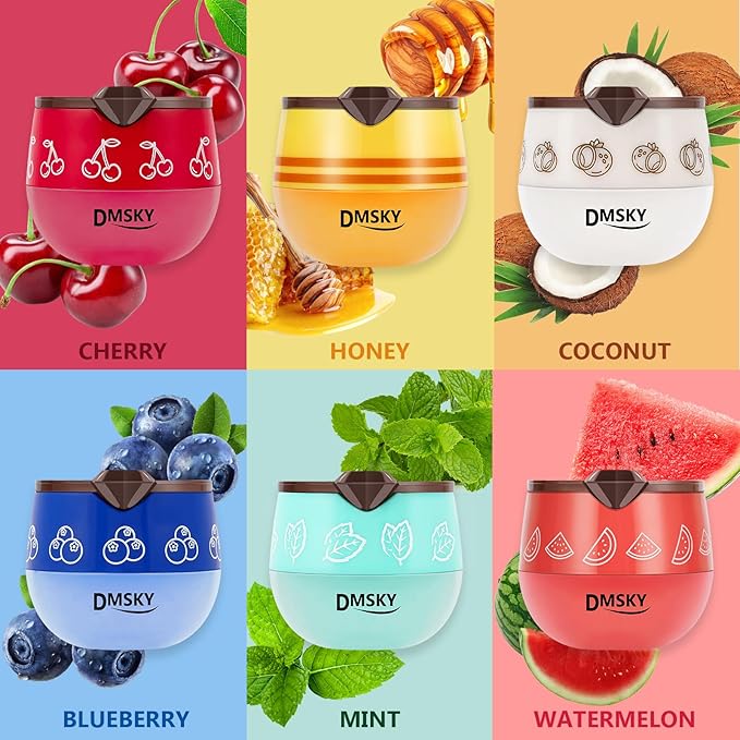 DMSKY 6 PCS Bee Lip Balm Honey Pot, Propolis Lip Mask Overnight Moisturizing - Image 2