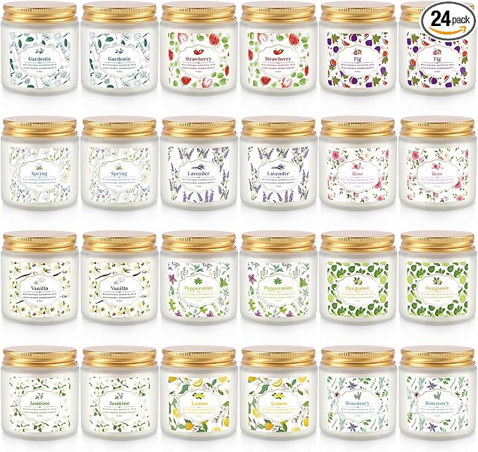 Scented Candle Set 24 Pack, Candle by Howemon