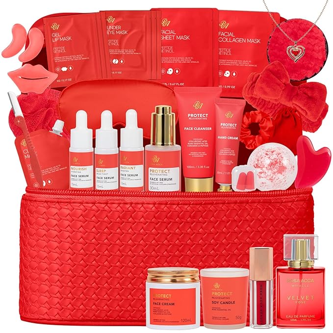33 Pcs Mother's Day Gifts, Home Spa Kit, Hydrating Skin Care Set, Self Care by RAROSAACCA