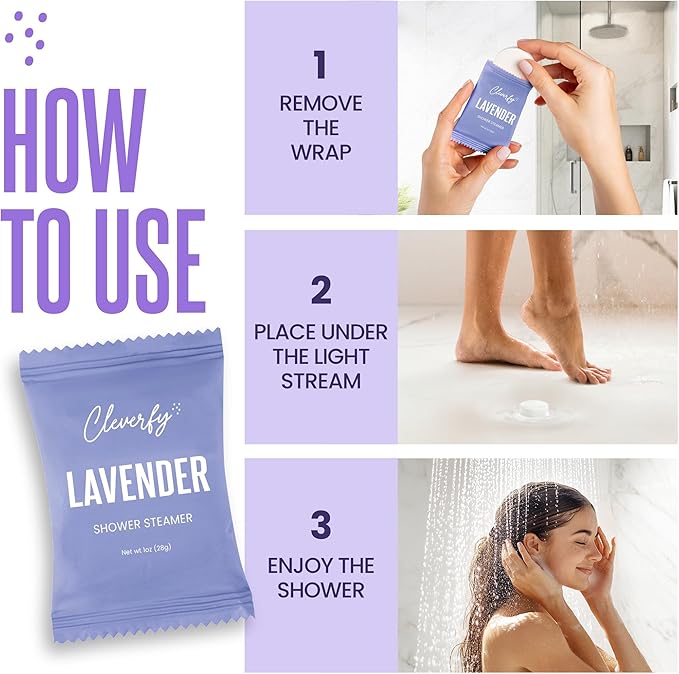 Cleverfy Lavender Shower Steamers Aromatherapy - Image 7