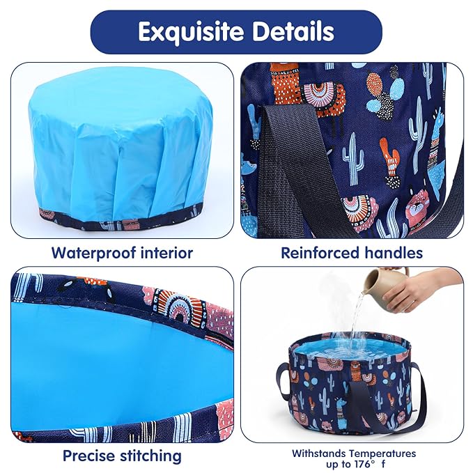 Molain Foldable Bucket for Soaking Feet, Portable Foot Bath Tub Spa Basin - Image 3