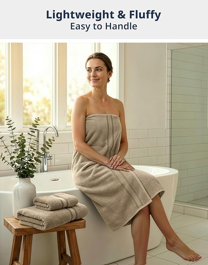 LANE LINEN Luxury Bath Towels Set - Image 2
