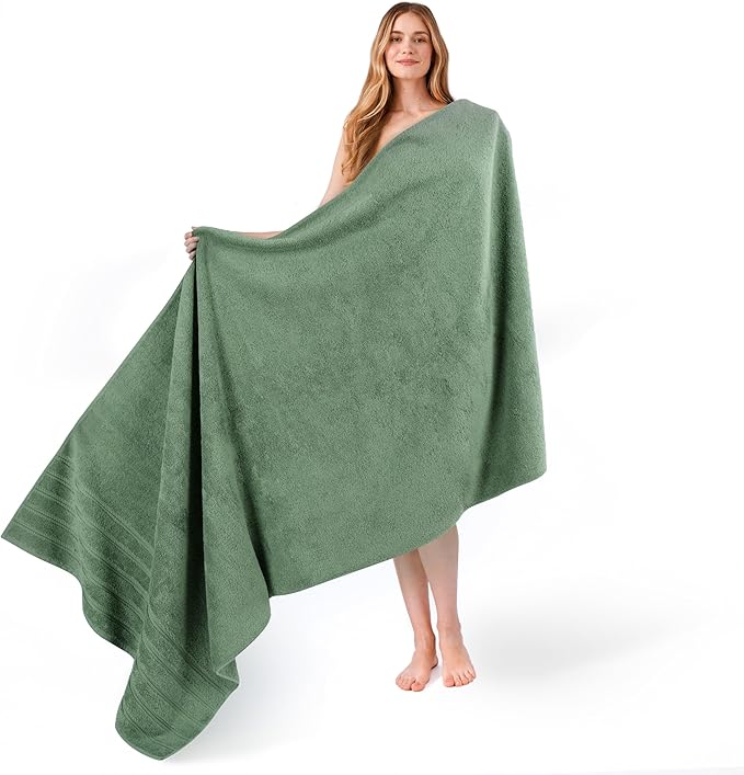 American Soft Linen 35x70 Jumbo Large Bath Towel, 600 GSM 100% Cotton Turkish by AmericanSoftLinen