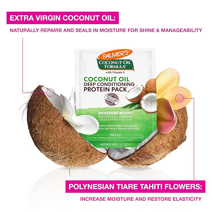Palmer's Coconut Oil Formula Moisture Boost Protein Pack, Hair Treatment - Image 6