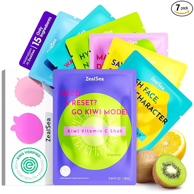 ZealSea Clean Beauty Face Masks Skincare, Minimalism 15 Ingredients Sheet Mask by ZealSea