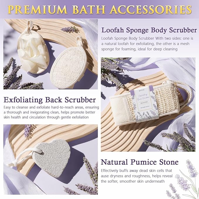 Mothers Day Birthday Gifts for Women, Lavender Relaxing Spa Gift Baskets for - Image 6