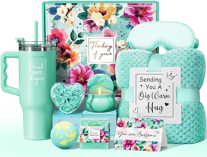 Birthday Gifts for Women Self Care Get Well Soon Gifts, Ocean Relaxing Spa Gift by Qinline