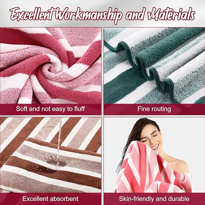 SmoothNovelty 18 Pack Microfiber Bath Towels Bulk 27'' x 60'' Oversized Size - Image 3
