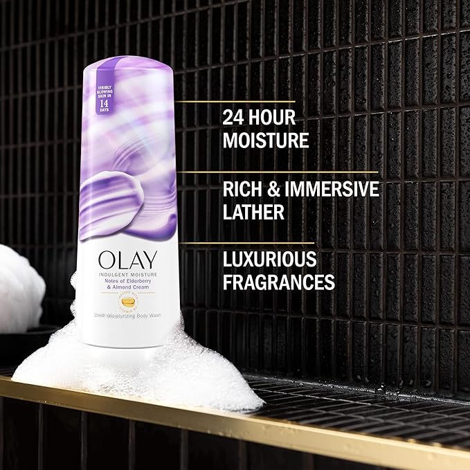 Olay Body Wash for Women, Indulgent Moisture, 24hr Moisturizing & Nourishing - Image 2