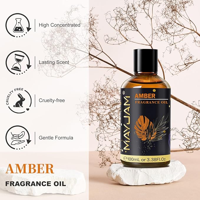 Amber Fragrance Oil Essential Oil, MAYJAM 3.38FL.OZ Amber Oil - Image 2