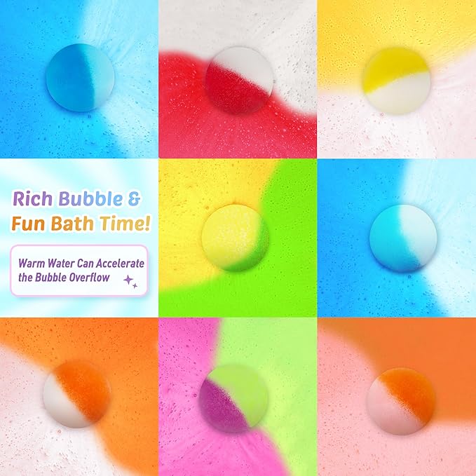 Bath Bombs for Kids, Handmade Organic Bubble Bath Ball Gift Set for Boys and - Image 5