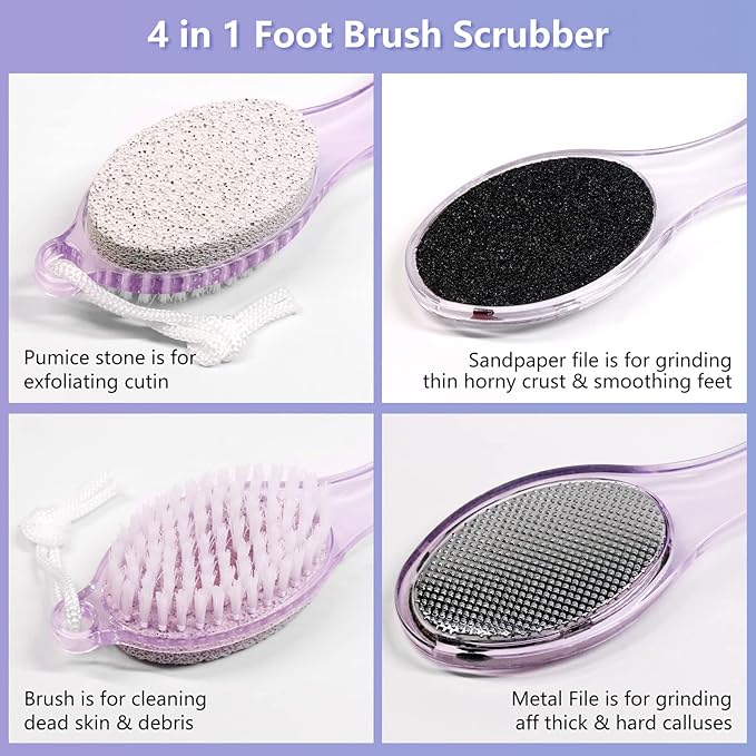 2-Pack 4 in 1 Pedicure Tool Callus Remover - Image 4