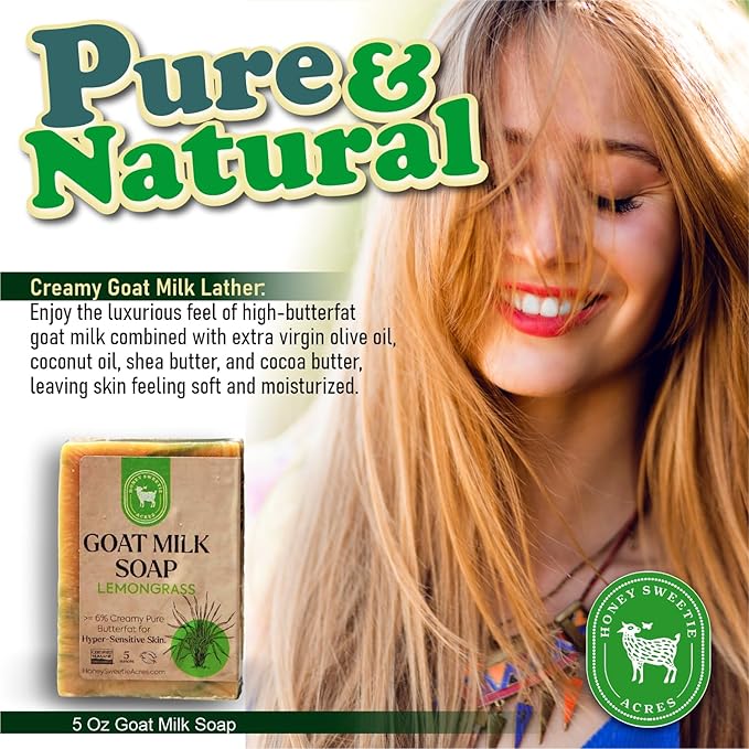 Honey Sweetie Acres Lemongrass Goat Milk Soap - Image 3