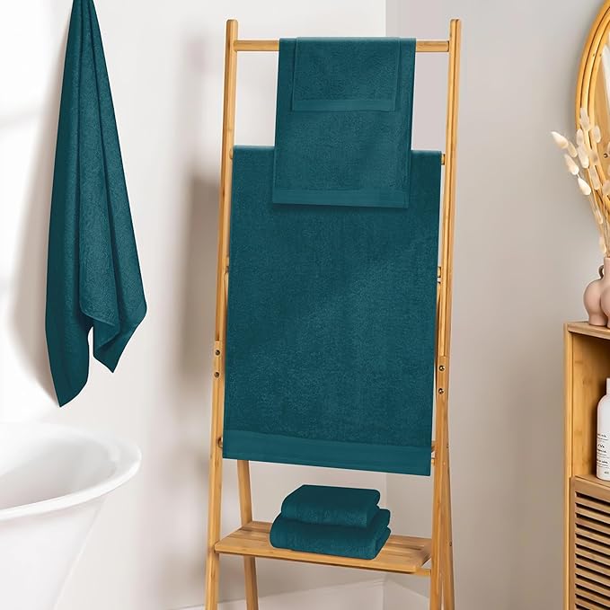 Ultra Soft 6 Pack Cotton Towel Set, Contains 2 Bath Towels 28x55 inch, 2 Hand - Image 3