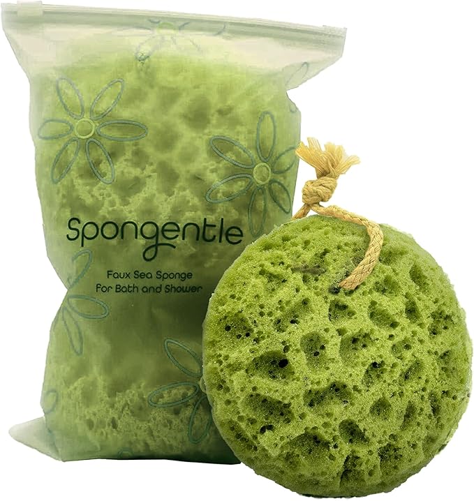 Spongentle Loofah Sponge for Shower and Bathing, Bath Sponge by SunliteSports