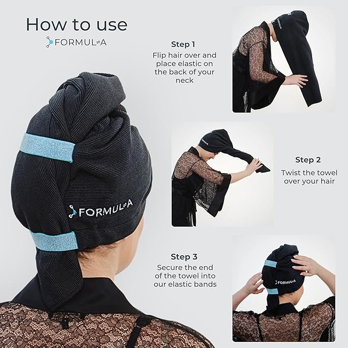 FORMUL-A Microfiber Hair Towel Wrap – Anti Frizz Towel - Image 3