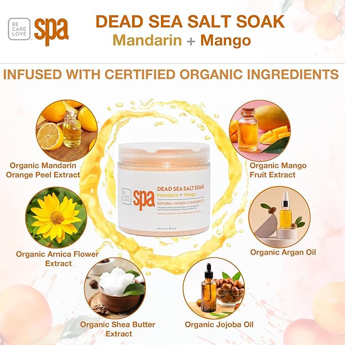 BCL Spa Mandarin Mango Dead Sea Salt Soak – Professional Age-Defying Soak - Image 2