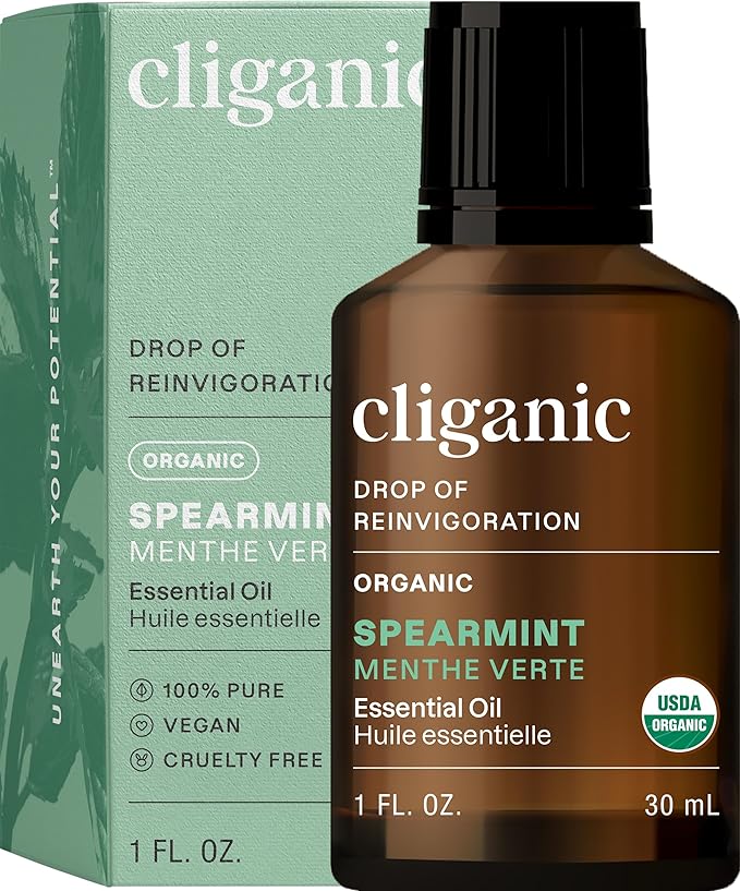 Cliganic Organic Spearmint Essential Oil, 1oz by Cliganic