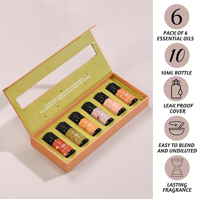 Folkulture Fall is in The Air Essential Oils Set of 6 | Diffuser Fragrance Oils - Image 2