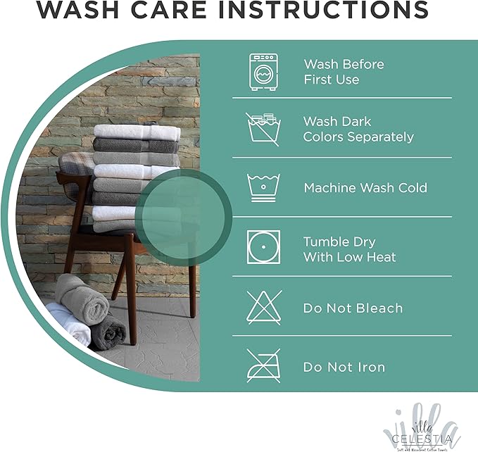 100% Cotton Wash Cloth for face & Body Set of 12, Sustainable, Highly Absorbent - Image 5