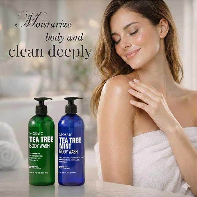 Tea Tree Body Wash with Mint & Shower Gel with Vitamin E - Image 9