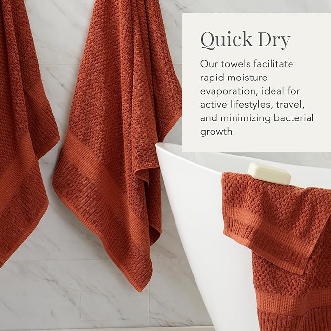 NY Loft 100% Cotton Hand Towel 6 Pack Hand Towel Set | Super Soft & Absorbent - Image 3