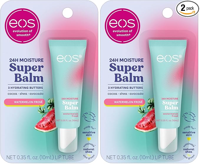 eos Lip Balm, 24H Moisture, Super Balm, Sensitive Skin | Watermelon Frosé | Lip by eosproducts