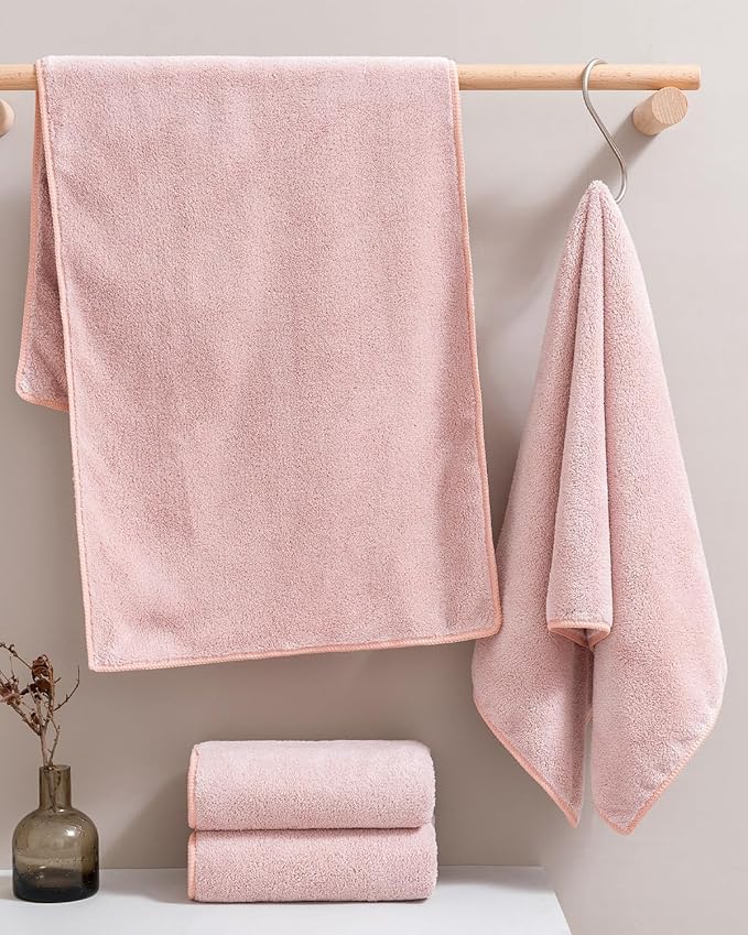 sakano Microfiber Bath Towel Set Ultra Soft Absorbent Speedy Drying Fade - Image 2