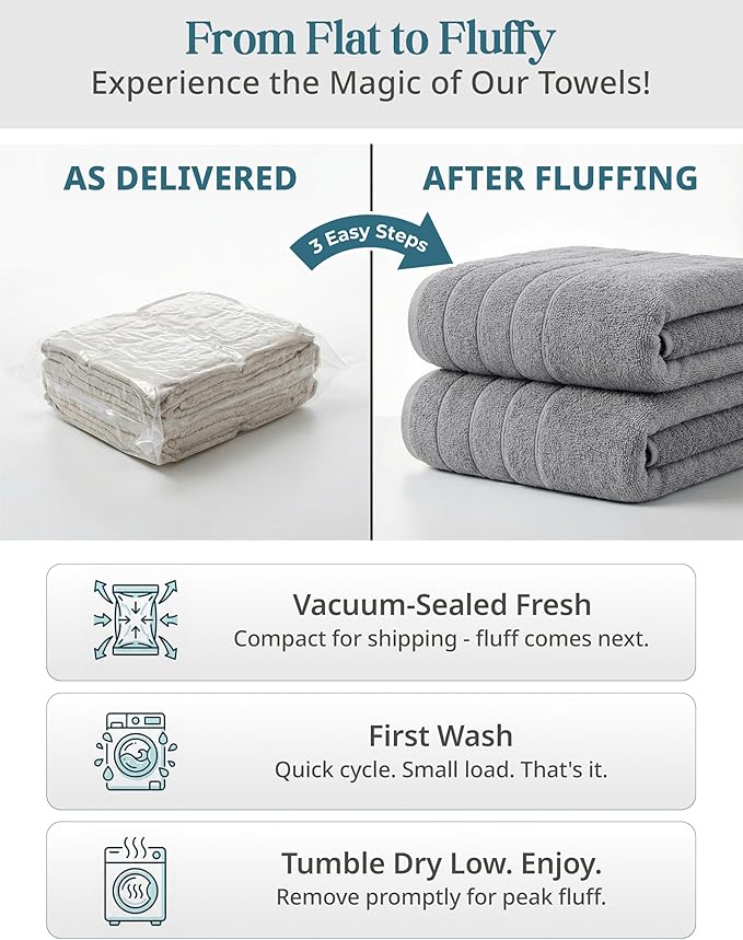 Casa Platino Premium Cotton Bath Towel Set 8 Pcs - Image 3