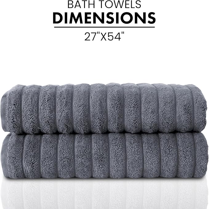 Classic Turkish Towels CTT Premium 2 Pack Bath Towels Set, Made - Image 5