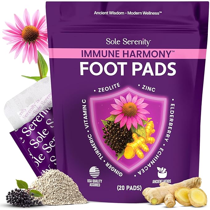 Sole Serenity Foot Pads with Vitamin C, Elderberry, Ginger & Zinc - Image 8