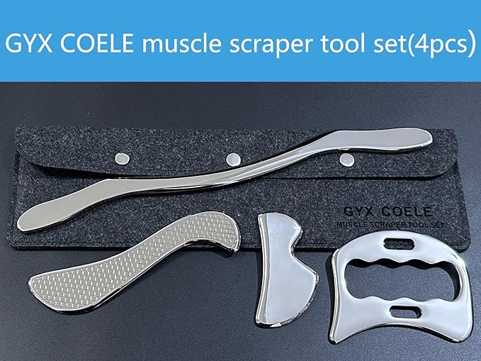 Muscle Scraper IASTM Tool Set gua sha Stainless Steel fascial Release Tool deep - Image 7