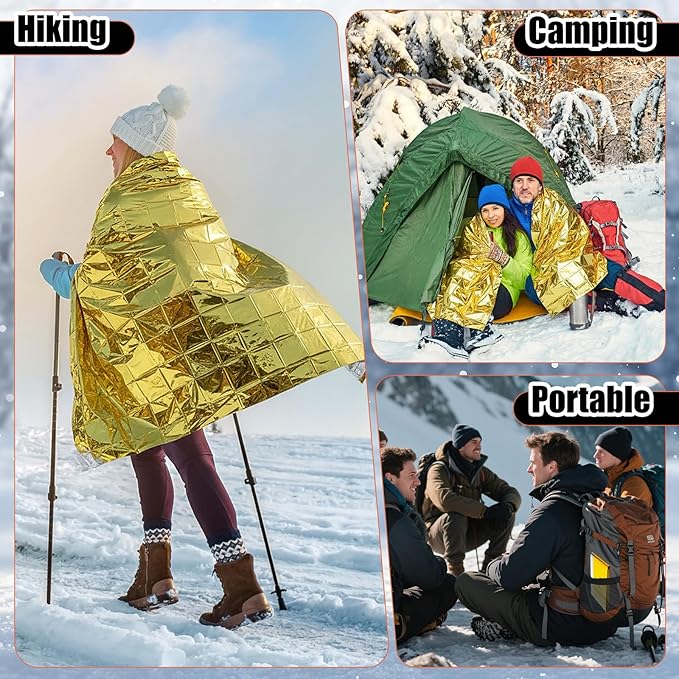300 Pcs Emergency Blanket and Sock Bulk, Emergency Thermal Space Blankets - Image 6